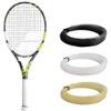 Babolat Pure Aero Team Tennis Racquet - Strung with 16g White Syn Gut at Mid-Range Tension (4" Grip)
