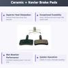 2 Pairs Bicycle disc Brake pad Ceramic E-Bike Bike Brake Pads Compatible with Tektro Dorado, HD-E710, Clarks Vx863c, D40.11, R1, 130S, DBT1E. for Braking Power Quiet view 2