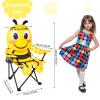 KABOER Kids Outdoor Folding Lawn and Camping Chair with Cup Holder and Carrying Bag, Children's Camping Chairs for Outdoor Beach Travel (Bee) view 2
