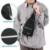Seoky Rop Sling Bag Crossbody Backpack for Men Women Small Chest Shoulder Bag for Travel Hiking Daypack Black view 3