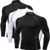2/3 Pack Men's Compression Shirts Long Sleeve Workout Shirts Mock Turtleneck Athletic Base Layer Active Undershirts Tops view 1