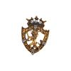 Brooches Badge Lapel, Jewelry, Vintage Retro Animal Lion Shield Crown Fashion Pin Clothing Accessories for Party, Clips Wedding, Men, Aureate view 4