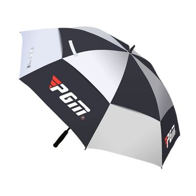 ACHETE Double-layer Golf Umbrella Rain-proof Sunscreen Fiberglass Outdoor Automatic Manual Umbrellas (automatic black)