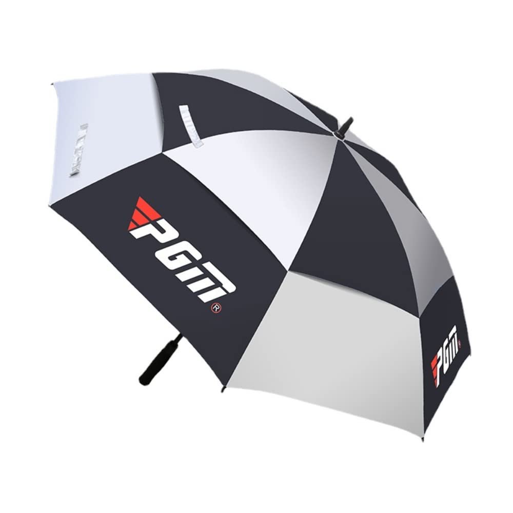 ACHETE Double-layer Golf Umbrella Rain-proof Sunscreen Fiberglass Outdoor Automatic Manual Umbrellas (automatic black)