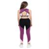 Fldy Kids Girls Athletic Leggings and Crop Tops Tracksuit Set Activewear 2 Piece Dance Sports Workout Outfits Pink Black 6 Years view 3