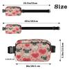 Pug Dog Heart Belt Bag for Women Men Puppy Animal Fanny Pack Small Waist Pouch Crossbody Bags for Outdoor Hiking Running Travel view 3