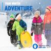 Snow Works 27" Lifetime Saucer Sled - Durable High-Density Plastic, Handles, Ideal for Adults, Kids, and Teens - 1 Person Snow Sled for Kids and Adults (Yellow) view 4