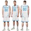 Custom Basketball Jersey for Men Basketball Uniform Youth Kids with Name,Numer,Logo, Personalized Team Jerseys Sportwear White-Black view 2