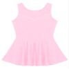 Yeahdor Girls Spakle Rhinestones Figure Ice Skating Dress Gymnastic Tank Leotard Ballet Dance Tutu Dress Pink 10 Years view 3