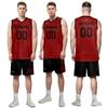 Custom Basketball Jersey for Men Basketball Uniform Youth Kids with Name,Numer,Logo, Personalized Team Jerseys Sportwear Red-Blue view 2