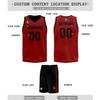 Custom Basketball Jersey for Men Basketball Uniform Youth Kids with Name,Numer,Logo, Personalized Team Jerseys Sportwear Red-Blue view 4