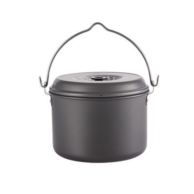 CAMPINGMOON Camping Pot 5.5-Quart Portable Campfire Cooking Hanging Pot Lightweight Aluminum MC-255