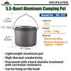 CAMPINGMOON Camping Pot 5.5-Quart Portable Campfire Cooking Hanging Pot Lightweight Aluminum MC-255 view 2