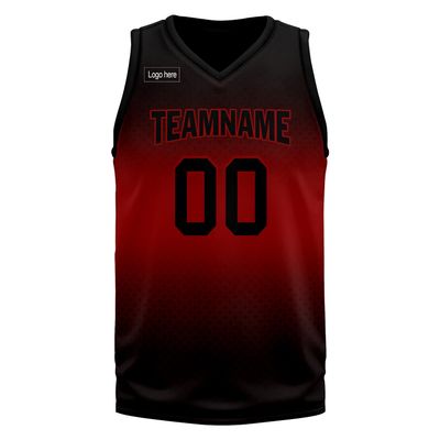 Custom Basketball Jersey for Men Basketball Uniform Youth Kids with Name,Numer,Logo, Personalized Team Jerseys Sportwear Black-red