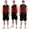 Custom Basketball Jersey for Men Basketball Uniform Youth Kids with Name,Numer,Logo, Personalized Team Jerseys Sportwear Black-red view 2