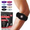 Sleeve Stars Tennis Elbow Brace for Men & Women, Elbow Brace for Tendonitis, Tennis Elbow Strap, Golfers Elbow Brace, Elbow Support Wrap for Tennis Elbow Relief, Fits 9"-23" (Pair/Black) view 1
