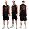 Custom Basketball Jersey for Men Basketball Uniform Youth Kids with Name,Numer,Logo, Personalized Team Jerseys Sportwear Bk-yl-rd Small view 2