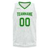 Custom Basketball Jersey for Men Basketball Uniform Youth Kids with Name,Numer,Logo, Personalized Team Jerseys Sportwear White-Green view 1