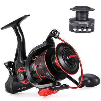 Sougayilang Carp Spinning Reel Carbon Fiber Drag for Fishing Action Bait Feeder Standard Fishing Reel Runner for Freshwater - SA7000