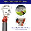 4 Pack Bungee Boat Dock Line with Stainless Steel Clip 3FT Mooring Rope Boat Accessories Docking Lines PWC Dockline for Boats Kayak, Jet Ski, Pontoon, Canoe, Power Boat WaveRunner(Red&Black) view 3