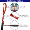 4 Pack Bungee Boat Dock Line with Stainless Steel Clip 3FT Mooring Rope Boat Accessories Docking Lines PWC Dockline for Boats Kayak, Jet Ski, Pontoon, Canoe, Power Boat WaveRunner(Red&Black) view 4