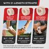 Sleeve Stars Tennis Elbow Brace for Men & Women, Elbow Brace for Tendonitis, Tennis Elbow Strap, Golfers Elbow Brace, Elbow Support Wrap for Tennis Elbow Relief, Fits 9"-23" (Pair/Beige) view 4