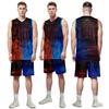 Custom Basketball Jersey for Men Basketball Uniform Youth Kids with Name,Numer,Logo, Personalized Team Jerseys Sportwear Rd-bl-wh Small view 2