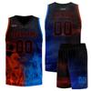 Custom Basketball Jersey for Men Basketball Uniform Youth Kids with Name,Numer,Logo, Personalized Team Jerseys Sportwear Rd-bl-wh Small view 3