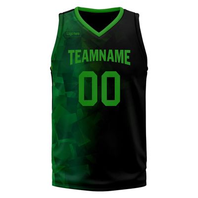 Custom Basketball Jersey for Men Basketball Uniform Youth Kids with Name,Numer,Logo, Personalized Team Jerseys Sportwear Green-Black