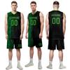 Custom Basketball Jersey for Men Basketball Uniform Youth Kids with Name,Numer,Logo, Personalized Team Jerseys Sportwear Green-Black view 2