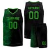 Custom Basketball Jersey for Men Basketball Uniform Youth Kids with Name,Numer,Logo, Personalized Team Jerseys Sportwear Green-Black view 3