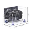 Better Display Cases Clear Acrylic Catchers Helmet Display Case with Mirror Case, Dark Blue Risers, Wall Mount and Clear Base 14.5" x 11" x 12" (V44/A002) view 2