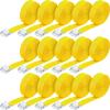 Riakrum 15 Pack 16 Feet Lashing Straps Adjustable Kayaks Tie Down Cam Buckle Straps with Buckles up to 250lbs for Cargo, Luggage, Motorcycles, Truck, Car Roof Rack, Sup Surfboard(Yellow) view 1