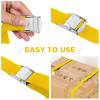 Riakrum 15 Pack 16 Feet Lashing Straps Adjustable Kayaks Tie Down Cam Buckle Straps with Buckles up to 250lbs for Cargo, Luggage, Motorcycles, Truck, Car Roof Rack, Sup Surfboard(Yellow) view 4