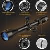 CVLIFE 3-9x40 Optics R4 Reticle Crosshair Scope with 11mm Dovetail Scope Mounts, Black view 2