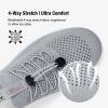 KOLILI Arch Support Aqua Water Shoes Aerobics, Quick Drying Sport Watershoes, Slip on Tennis Sneaker for Walking, Drain Sole Watershoes for Summing Beach Travel Lt Gray/Aqua 7.5 view 4