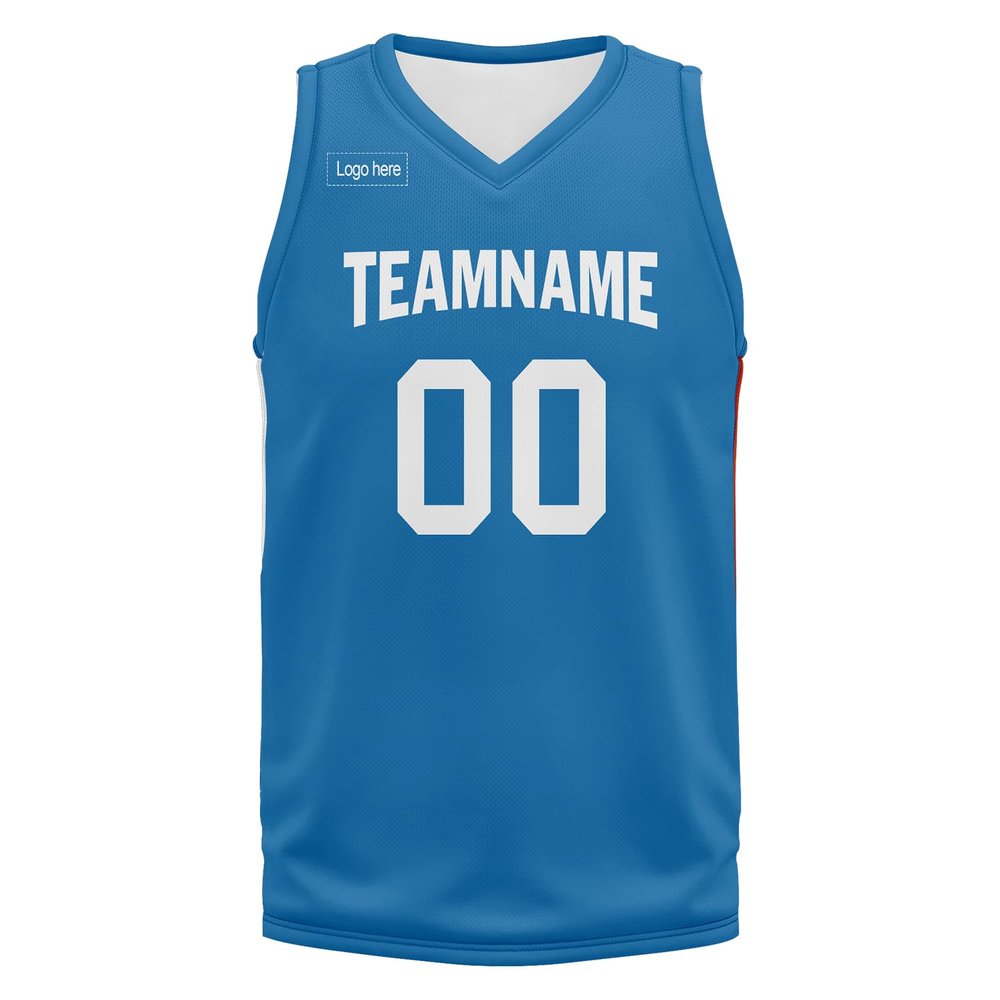 Custom Basketball Jersey for Men Basketball Uniform Youth Kids with Name,Numer,Logo, Personalized Team Jerseys Sportwear Blue-White
