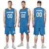Custom Basketball Jersey for Men Basketball Uniform Youth Kids with Name,Numer,Logo, Personalized Team Jerseys Sportwear Blue-White view 2
