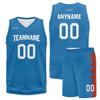 Custom Basketball Jersey for Men Basketball Uniform Youth Kids with Name,Numer,Logo, Personalized Team Jerseys Sportwear Blue-White view 3