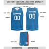 Custom Basketball Jersey for Men Basketball Uniform Youth Kids with Name,Numer,Logo, Personalized Team Jerseys Sportwear Blue-White view 4
