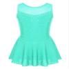 Yeahdor Girls Spakle Rhinestones Figure Ice Skating Dress Gymnastic Tank Leotard Ballet Dance Tutu Dress Mint Green 10 Years view 1