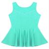 Yeahdor Girls Spakle Rhinestones Figure Ice Skating Dress Gymnastic Tank Leotard Ballet Dance Tutu Dress Mint Green 10 Years view 3