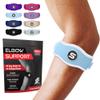 Sleeve Stars Tennis Elbow Brace for Men & Women, Elbow Brace for Tendonitis, Tennis Elbow Strap, Golfers Elbow Brace, Elbow Support Wrap for Tennis Elbow Relief, Fits 9"-23" (Pair/Light Blue) view 1