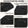 TRGPSG Women's Cargo Pants Relaxed Fit Camo Pants Fashion Y2K Pants Parachute Techwear Work Pants with Multi Pocket 2039 Black 10 view 3
