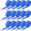 Riakrum 15 Pack 16 Feet Lashing Straps Adjustable Kayaks Tie Down Cam Buckle Straps with Buckles up to 250lbs for Cargo, Luggage, Motorcycles, Truck, Car Roof Rack, Sup Surfboard(Blue) view 1