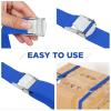 Riakrum 15 Pack 16 Feet Lashing Straps Adjustable Kayaks Tie Down Cam Buckle Straps with Buckles up to 250lbs for Cargo, Luggage, Motorcycles, Truck, Car Roof Rack, Sup Surfboard(Blue) view 4
