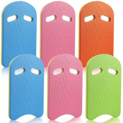 6 Pcs Swimming Kickboard Training Kickboard, EVA Foam Swim Board U Design Colorful Water Pool Board with Integrated Hole Handle for Kids Adults Beginner Pool Beach Exercise Accessories Aid Equipment