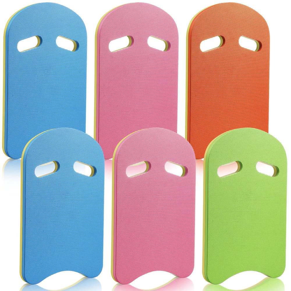 6 Pcs Swimming Kickboard Training Kickboard, EVA Foam Swim Board U Design Colorful Water Pool Board with Integrated Hole Handle for Kids Adults Beginner Pool Beach Exercise Accessories Aid Equipment