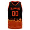 Custom Basketball Jersey for Men Basketball Uniform Youth Kids with Name,Numer,Logo, Personalized Team Jerseys Sportwear Black-Orange view 1
