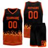 Custom Basketball Jersey for Men Basketball Uniform Youth Kids with Name,Numer,Logo, Personalized Team Jerseys Sportwear Black-Orange view 3